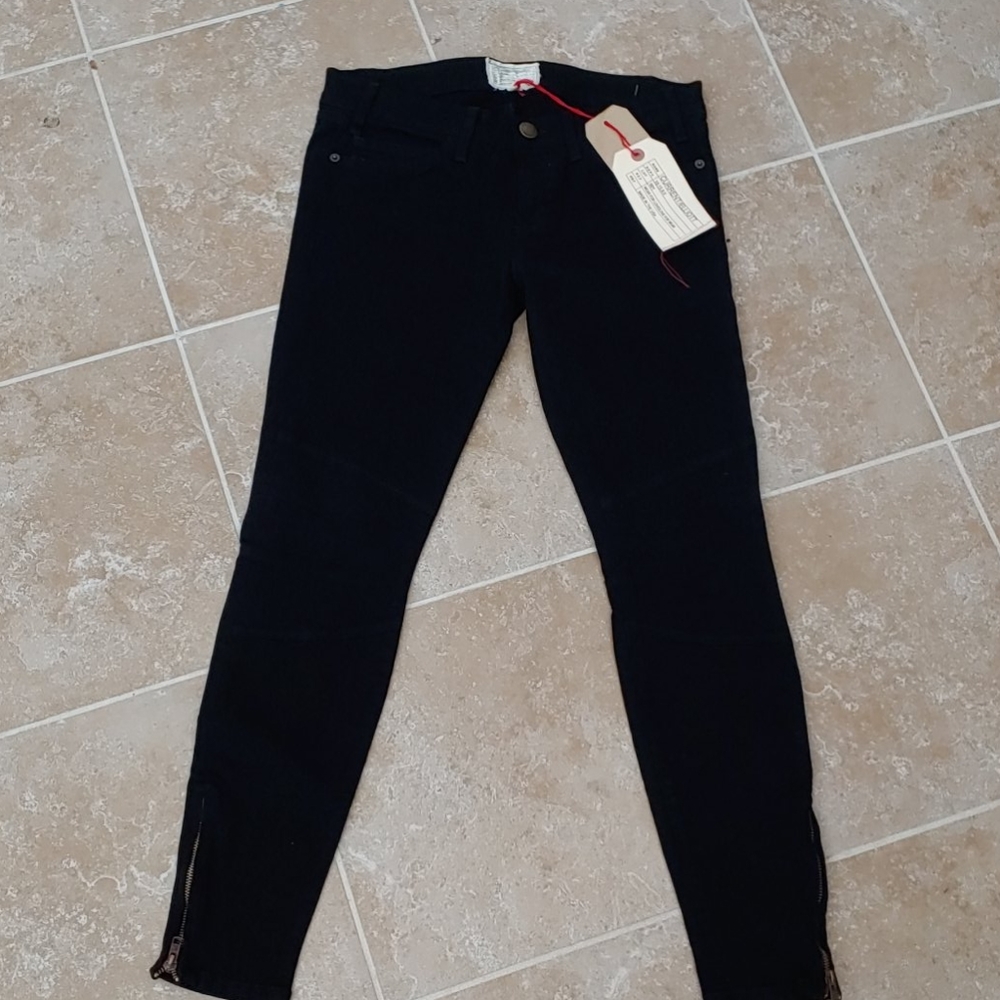 Current Elliott black skinny jeans